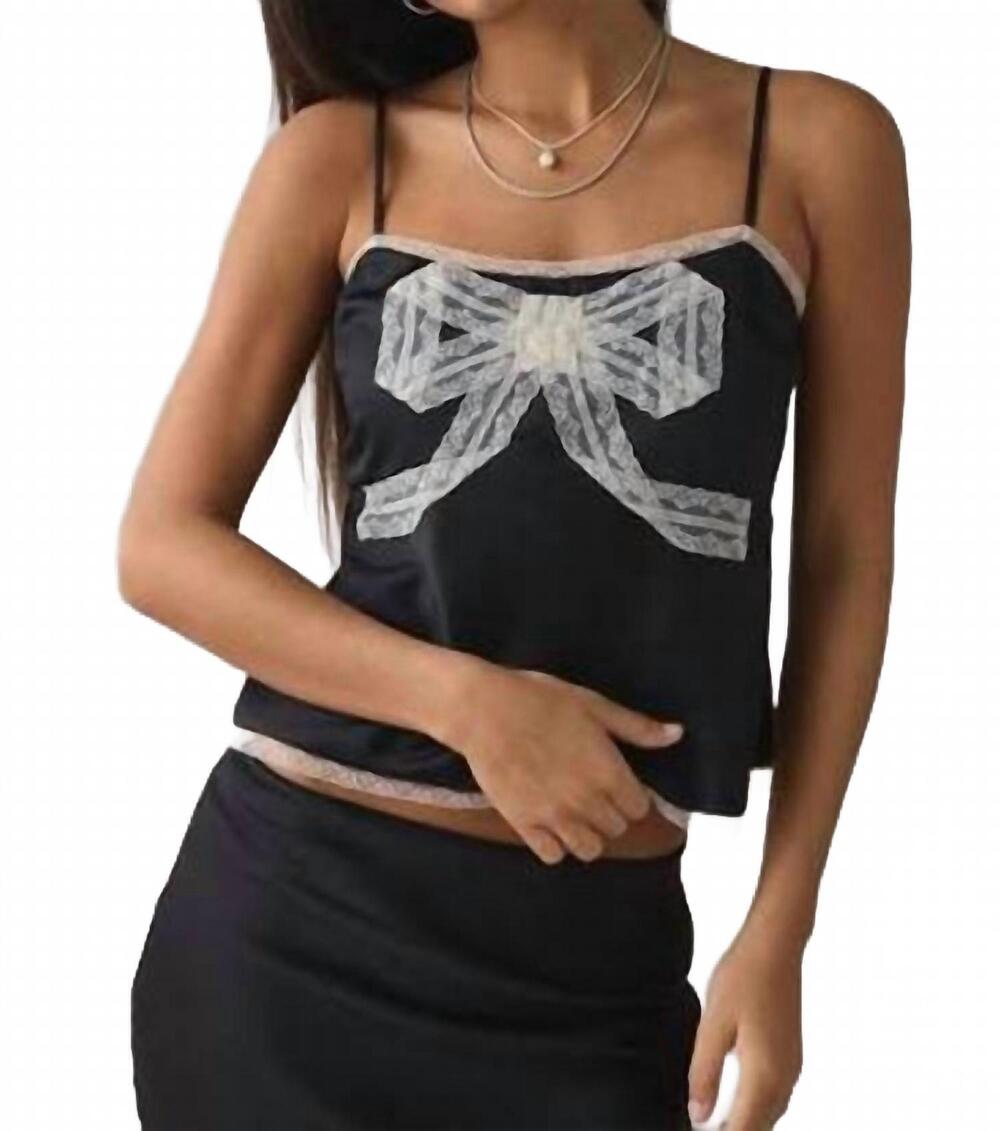 NEW LOVESHACKFANCY arise top in black
